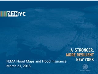 CONFIDENTIAL
1
FEMA Flood Maps and Flood Insurance
March 23, 2015
 
