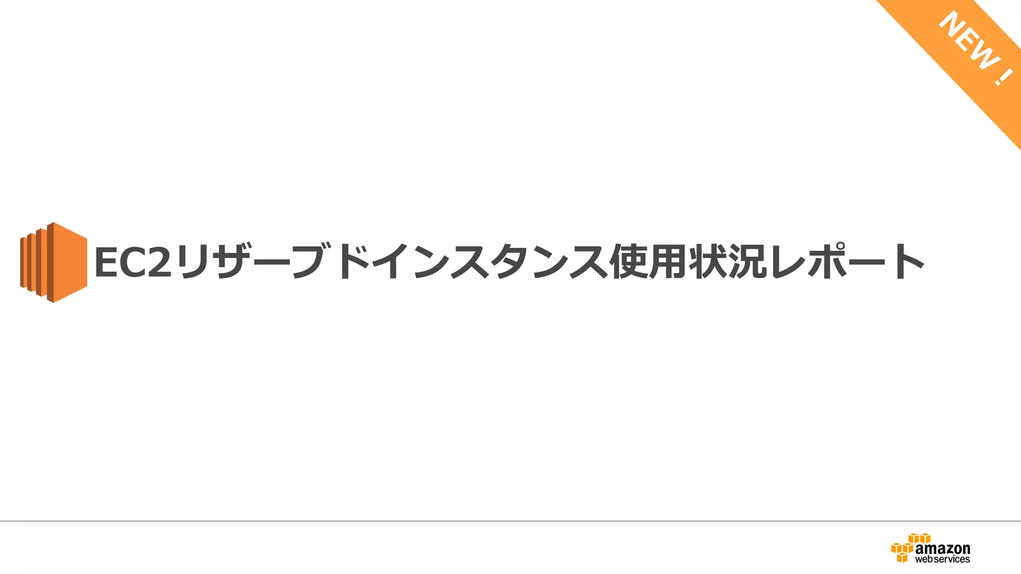 EC2リザーブドインスタンス使用状況レポート
 