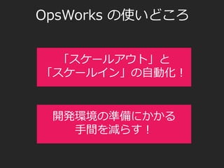 OpsWorks ʹɤ
`륢ȡ
`륤󡹤Ԅӻ
_khΜʂˤ
gp餹
 
