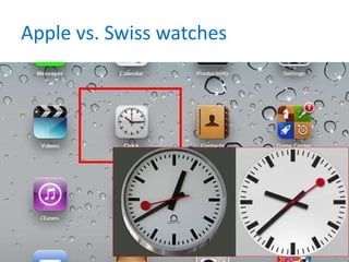 Apple vs. Swiss watches
 