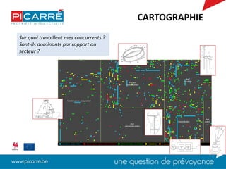 CARTOGRAPHIE
Sur quoi travaillent mes concurrents ?
Sont-ils dominants par rapport au
secteur ?
 