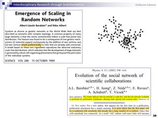 38
Interdisciplinary Research through Scientometrics Guillaume Cabanac
 