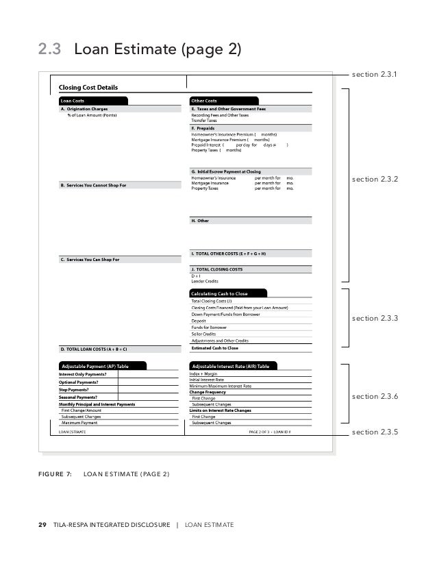 Loan Estimate Page 2 >> 201503 Cfpb Tila Respa Integrated Disclosure Guide To The Loan Estimate Page 2 >> 201503 Cfpb Tila Respa Integrated Disclosure Guide To The
