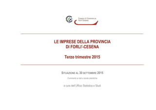 Report Movimprese terzo trimestre 2015