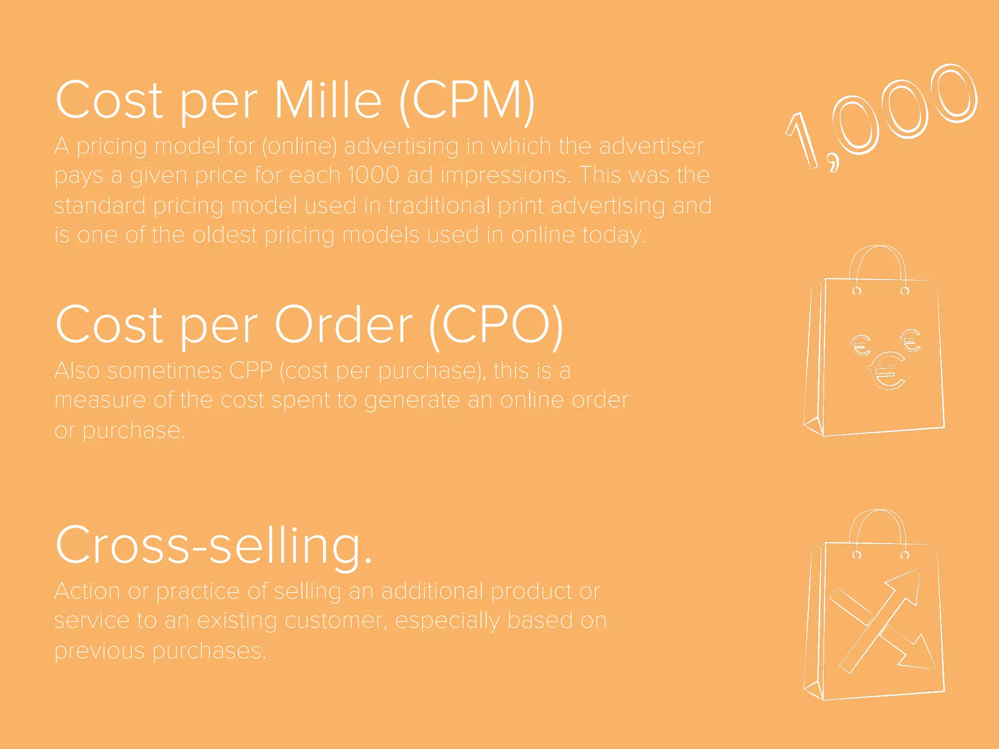 Banner Ad
Form of advertising on the World Wide Web delivered by an ad server.
This form of online advertising entails embedding an image-based
advertisement into a web page. It is intended to attract traﬃc to a
website by linking to the website of the advertiser.
 