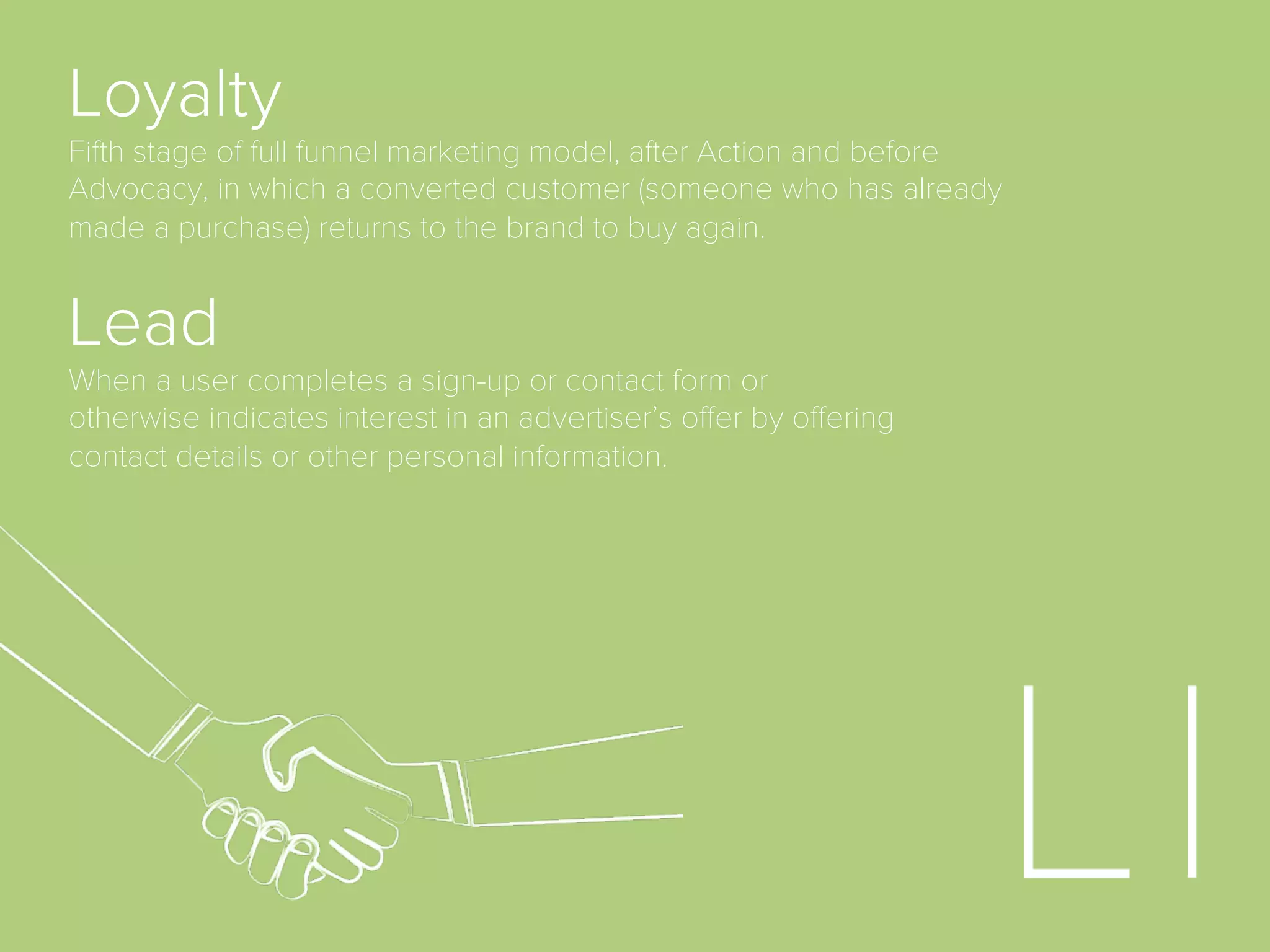 Eﬀective CPA (eCPA)
A measure of the actual costs spent to generate a
pre-deﬁned action. Whereas the CPA is usually a
target given before the start of a campaign, the
eCPA is the measure of the actual results of that
campaign. A comparison of the two can be a
measure of campaign success.
Event
Diﬀerent kind of actions that a user takes in a
mobile application. Examples of events include app
downloads, app opens, in-app purchases and
more.
 
