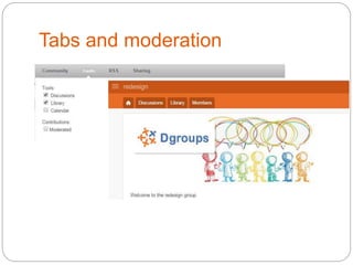 Tabs and moderation
 