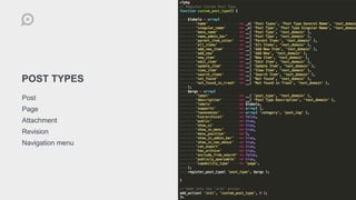 POST TYPES
Post
Page
Attachment
Revision
Navigation menu
 