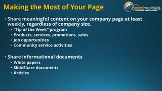 Making the Most of Your Page
 