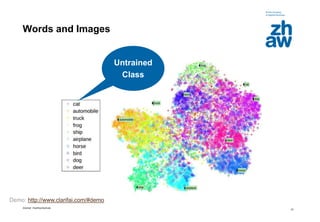 Zürcher Fachhochschule
21
Words and Images
Untrained
Class
Demo: http://www.clarifai.com/#demo
 