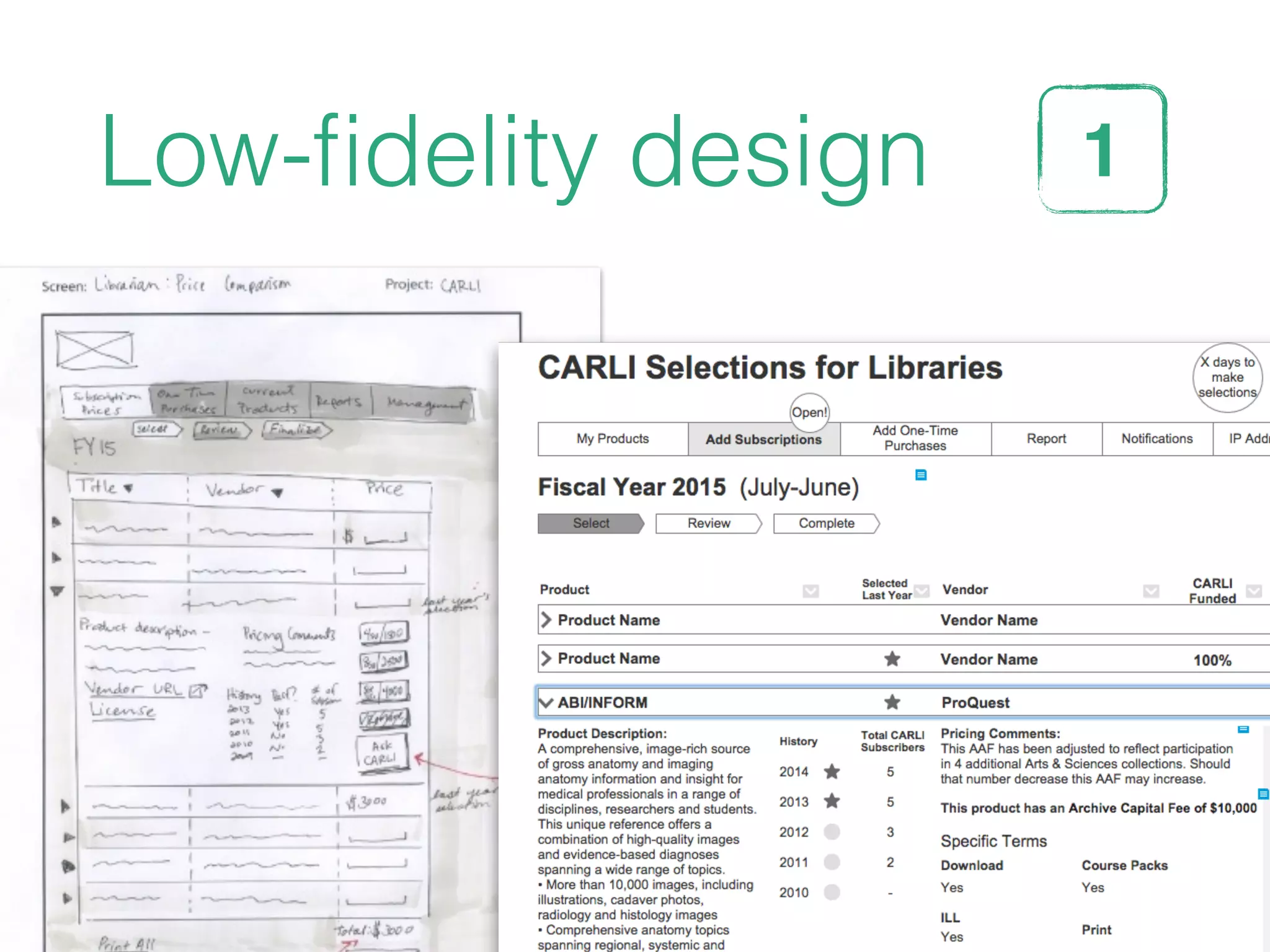 Low-ﬁdelity design 1STEP
 