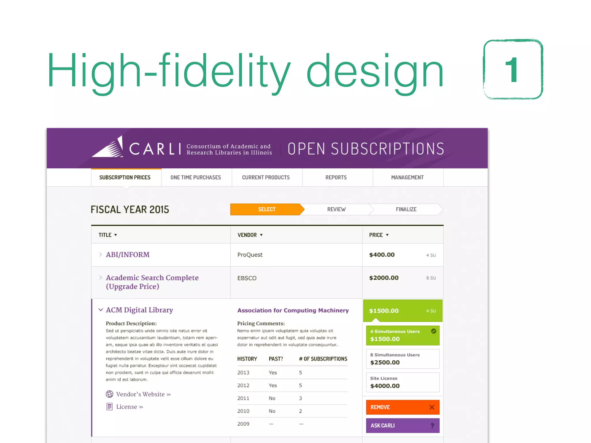 High-ﬁdelity design 1STEP
 