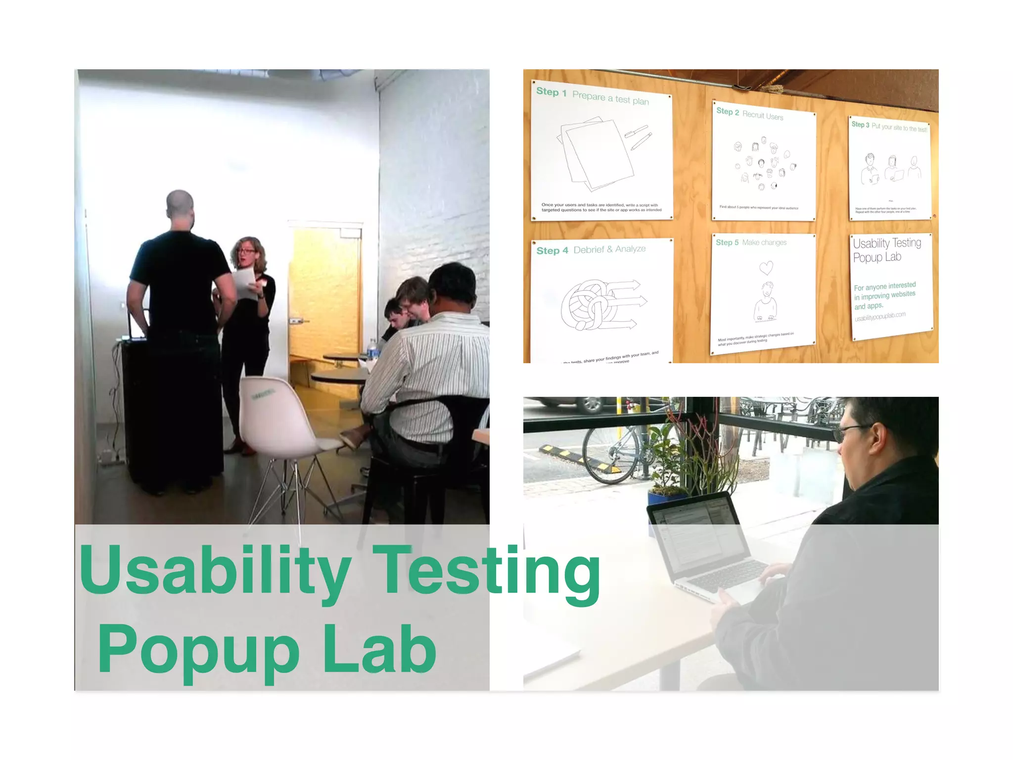 Usability Testing
Popup Lab
 