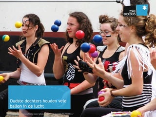 Oudste dochters houden vele
ballen in de lucht
Bron: http://www.flickr.com/photos/67196253@N00/557055533/
 