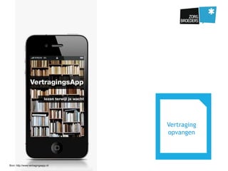Bron: http://www.vertragingsapp.nl/
Vertraging
opvangen
 