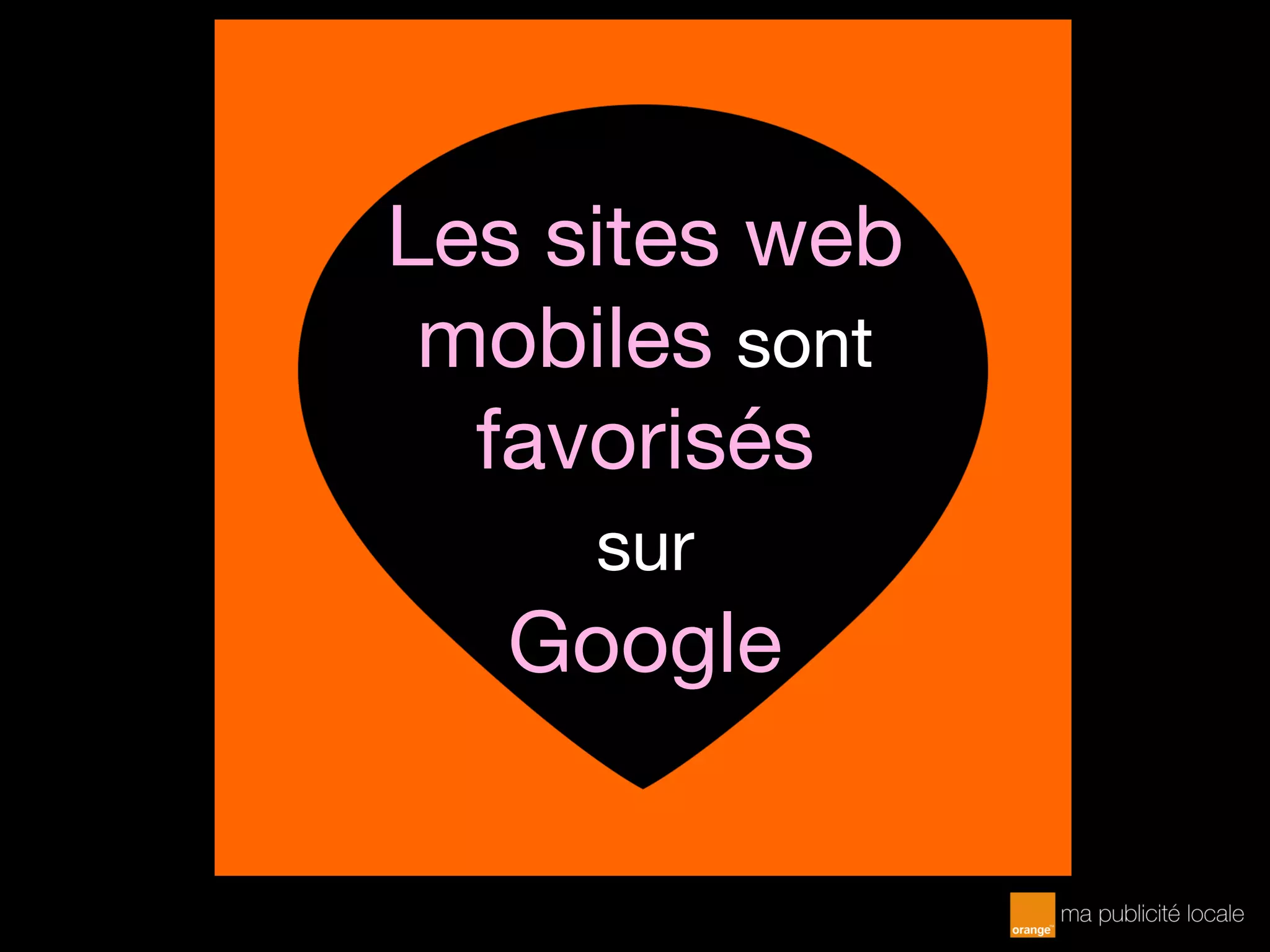 Les sites web
mobiles sont
favorisés
sur
Google