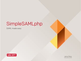 Simplesamlphp SimpleSAMLphp | PDF