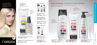 42
ቢ Champô Mais Volume
HairX 250 ml.
26670 €8,00 €5,95
ባ Condicionador Leave-In
Mais Volume HairX 150 ml.
26675 €8,00 €5,95
ቤ Champô Seco Mais Volume
HairX 150 ml.
26676 €10,00 €6,95
ብ Champô Brilho Intenso
HairX 250 ml.
30008 €8,00 €5,95
ቦ Condicionador Brilho
Intenso HairX 200 ml.
30009 €8,00 €5,95
ቢ Champô Protetor de Coloração
HairX 250 ml.
26666 €8,00 €5,95
ቢ Condicionador Restore Therapy HairX 200 ml.
26671 €8,00 €5,95
ባ Condicionador Protetor de
Coloração HairX 200 ml.
26672 €8,00 €5,95
ባ Sérum para Pontas Espigadas Restore Therapy
HairX 30 ml.
26674 €15,00 €9,95
ቤ Tratamento Leave-In Protetor de
Coloração HairX 150 ml.
26677 €10,00 €6,95
UM CABELO BELO
COMEÇA COM UM
COURO CABELUDO
SAUDÁVEL
**Autoavaliação de 78 mulheres a
usar toda a gama RestoreTherapy
HairX
O cabelo ﬁca
REVITALIZADO E
NUTRIDO**
O sérum
poderoso reduz
o aparecimento
de pontas
espigadas.
11
3
222
CHAMPÔ
Aplique no cabelo
húmido e massage
suavemente até fazer
espuma. Enxague bem.
CONDICIONADOR
Aplique logo após retirar o
champô, com uma massagem
suave. Enxague bem.
TRATAMENTO LEAVE-IN
Aplique no cabelo húmido,
do meio até às pontas. Não
enxague.
TODAS AS FÓRMULASTÊM AGORA
PARA O CABELO FINO
43
CUIDADOSDOCORPOECAPILARESwww.oriﬂame.pt
PARA O CABELO BAÇO
ቢ
ባ
ቢ
ባ
ቤ
ብ
ቦ
ቢ
ባ
ቤ
COR INTENSA DURANTE MAISTEMPO!
O Protetor de Coloração com extrato de folhas de baoba ajuda a prolongar a
intensidade a cor até 7 SEMANAS**
**Autoavaliaçãorealizadapor85mulheresautilizaro
champô,condicionadoretratamentoleave-in
 