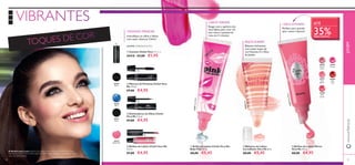 81
A Modelo está a usar: Brilhos de Lábios Mirror Very Me 26498 Soft Coral,
Delineadores de Olhos Clickit Very Me 20437 Black, Máscara de Pestanas Clickit
Very Me 20435 Black.
ATÉ
35%DESCONTO
80
26497
Pink
Blush
26498
Soft
Coral
26499
Cerise
26496
Clover
Haze
26500
Hot
Red
20437
Black
20440
Blue
ባ Máscara de Pestanas Clickit Very
Me 3.5 ml.
€7,00 €4,95
20435
Black
ቤ Delineadores de Olhos Clickit
Very Me 3.5 ml.
€7,00 €4,95
ቢ Conetor Clickit Very Me 0 ml.
20418 €3,00 €1,95
ብ Brilhos de Lábios Clickit Very Me
3.5 ml.
€7,00 €4,95
JOVEMwww.oriﬂame.pt
20523
Baby Pink
LÁBIOS TERNOS
ባ Bálsamo de Lábios
Incredibalm Very Me 8 ml.
€8,00 €5,45
ቢ Brilho de Lábios Clickit Very Me -
Baby Pink 10 ml.
€8,00 €5,45
ቤ Brilhos de Lábios Mirror
Very Me 10 ml.
€8,00 €4,95
VIBRANTES
TOQUES DE COR
Reage com a química dos
seus lábios, para criar um
tom único e pessoal de
rosa, em 5 minutos
Bálsamo hidratante
com suave toque de
cor,Vitamina E e Óleo
de Jojoba
Perfeito para quando
quer causar impacto!
22497LovePink
20396Pink
BEIJOS SUAVES
LÁBIOS INTENSOS
VARINHAS MÁGICAS
Intensiﬁque os olhos e lábios
com estes clássicos Clickit!
ÚLTIMA APRESENTAÇÃO
ቢ
ባ
ቤ
ብ
ቢ
ባ
ቤ
26497PinkBlush
 