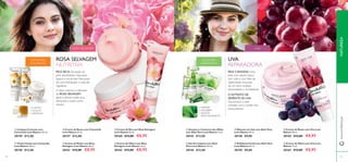 91
ROSA SELVAGEM
NUTRITIVA
UVA
REPARADORA
PELE SECA: Sensação de
pele desidratada, repuxada,
áspera e escamada. Necessita
de uma hidratação e nutrição
regulares.
O óleo nutritivo e delicado
da ROSA SELVAGEM
ajuda a aliviar a pele seca,
deixando-a suave como
veludo.
PELE CANSADA: Uma
pele com aspeto baço,
sem vida e com falta de
elasticidade necessita
de um bom cuidado
antioxidante e revitalizante.
O EXTRATO DE
SEMENTE DE UVA
rejuvenesce a pele
cansada, com o poder dos
antioxidantes.
UVAROSA SELVAGEM
ብ Esfoliante Facial com Aloé Vera
Love Nature 50 ml.
30150 €9,00
ቤ Creme de Rosto com Camomila
Love Nature 50 ml.
30157 €13,00
ባ Tónico Facial com Camomila
Love Nature 150 ml.
30158 €12,00
ቢ Limpeza Cremosa com
Camomila Love Nature 125 ml.
30159 €12,00
ቦ Creme de Dia com Rosa Selvagem
Love Nature 50 ml.
30160 €13,00 €8,95
ቧ Creme de Olhos com Rosa
Selvagem Love Nature 15 ml.
30162 €13,00 €8,95
ብ Creme de Noite com Rosa
Selvagem Love Nature 50 ml.
30161 €13,00 €8,95
ቦ Creme de Rosto com Uva Love
Nature 50 ml.
30165 €13,00 €8,95
ቧ Creme de Olhos com Uva Love
Nature 15 ml.
30167 €13,00 €8,95
ቢ Gel para o Contorno dos Olhos
com Aloé Vera Love Nature 15 ml.
30143 €13,00
ባ Gel de Limpeza com Aloé
Vera Love Nature 150 ml.
30144 €12,00
ቤ Máscara em Gel com Aloé Vera
Love Nature 50 ml.
30148 €9,00
• SUAVIZA
• ACALMA
• APAZIGUA
CAMOMILA
CALMANTE
ALOÉVERA
HIDRATANTE
• HIDRATA
• EQUILIBRA
• SUAVIZA
PROFUNDAMENTE
NATUREZAwww.oriﬂame.pt
ቢ ባ
ቤ
ብ
ቦ
ቧ
ቢ
ባ
ቤ ብ
ቦ
ቧ
90
 