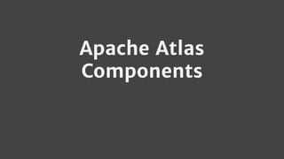 Apache Atlas
Components
 