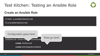 32 #Dynatrace
Installation
Ready?
$ gem install test-kitchen kitchen-docker kitchen-ansible
Test Kitchen: Installation
$ kitchen version
Test Kitchen version 1.4.2
 