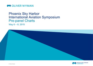 © Oliver Wyman
Phoenix Sky Harbor
International Aviation Symposium
Pre-panel Charts
May 6 – 8, 2015
 