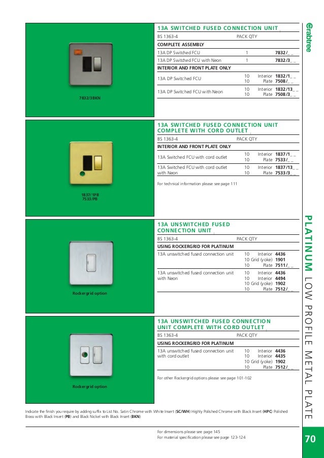 BOILER CRABTREE 13A SWITCHED FUSED SPUR