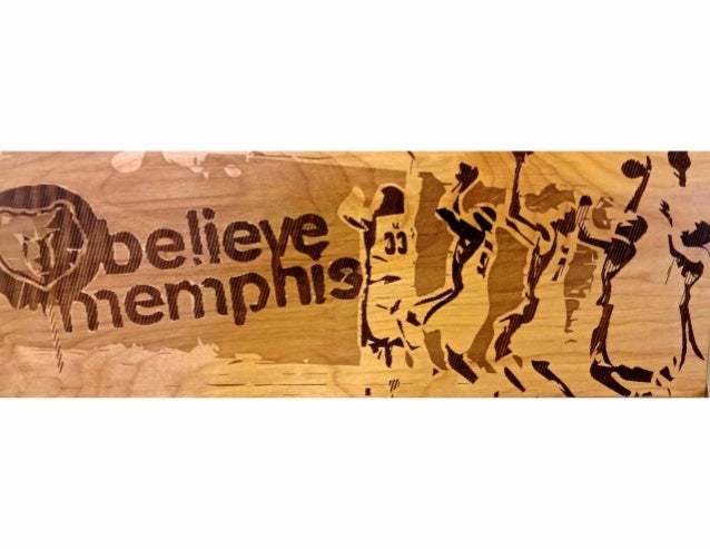 Wood Etching Of The Memphis Grizzlies
