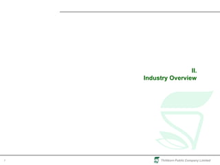 Thitikorn Public Company Limited7
II.
Industry Overview
 