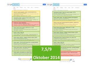 21	
  
©	
  Searchmetrics	
  GmbH.	
  Alle	
  Rechte	
  vorbehalten.	
  Verbreitung	
  nicht	
  ohne	
  Erlaubnis.	
  
7,5/9	
  
Oktober	
  2014	
  
 