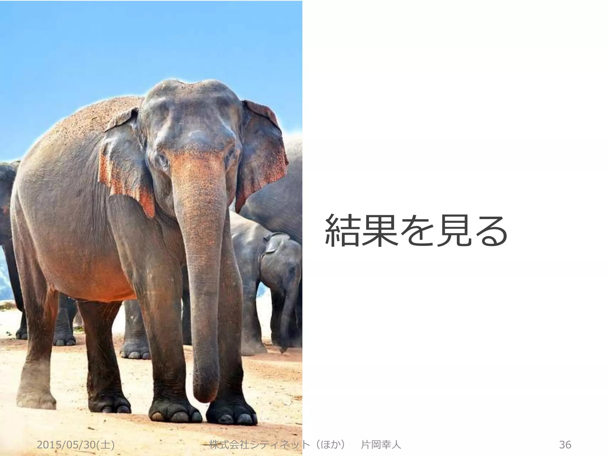 AWS Elastic Beanstalkデモ（18）
2015/05/30(土) 株式会社シティネット（ほか） 片岡幸人 36
しばらく待ちましょう！
せっかちはトラブルのもとに。（体験談）
 