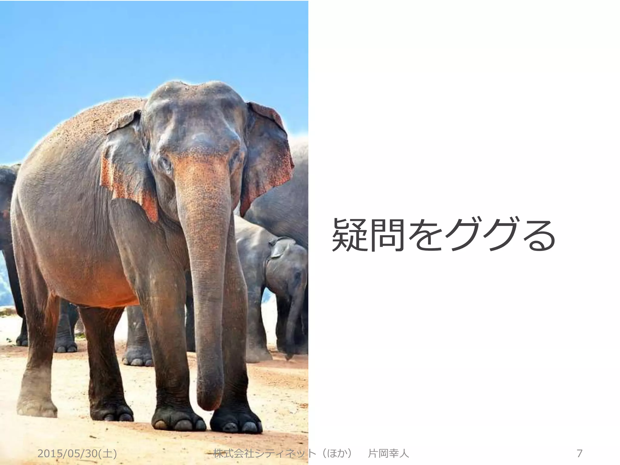 7
疑問をググる
2015/05/30(土) 株式会社シティネット（ほか） 片岡幸人
 