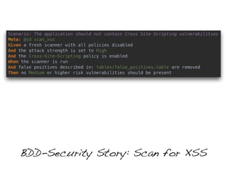 BDD-Security Story: Scan for XSS
 