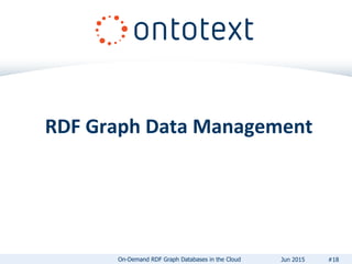 RDF Graph Data Management
#18On-Demand RDF Graph Databases in the Cloud Jun 2015
 