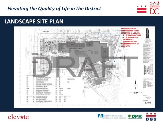 Elevating the Quality of Life in the District
Elevating the Quality of Life in the District
LANDSCAPE SITE PLAN
PROPOSED S...
