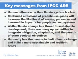 Ipcc Ar5 Risk Observed & Projected Climate Change Impacts, Reasons for Concern ...