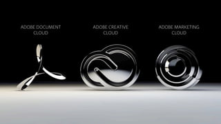 © 2015 Adobe Systems Incorporated. All Rights Reserved. Adobe Confidential.
ADOBE DOCUMENT
CLOUD
ADOBE CREATIVE
CLOUD
ADOBE MARKETING
CLOUD
 