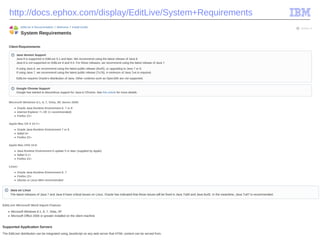 © 2014 IBM Corporation
http://docs.ephox.com/display/EditLive/System+Requirements
 