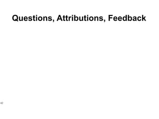 Questions, Attributions, Feedback
42
 