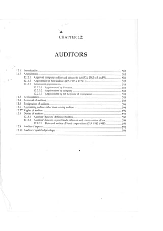 Company Secretarial Handbook - Auditors