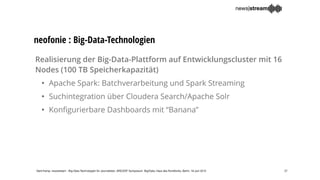 Gerd Kamp, newsstream - Big-Data-Technologien für Journalisten, ARD/ZDF Symposium Big/Data, Haus des Rundfunks, Berlin, 18...