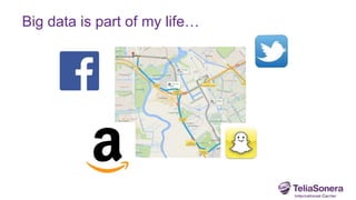 Big data is part of my life…
 