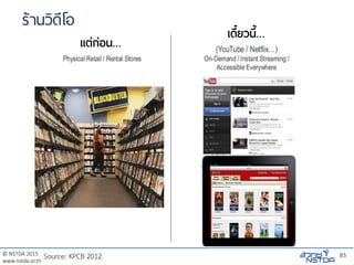 © NSTDA 2015
www.nstda.or.th
ร้านวิดีโอ
83Source: KPCB 2012
แต่ก่อน…
เดี๋ยวนี้…
 