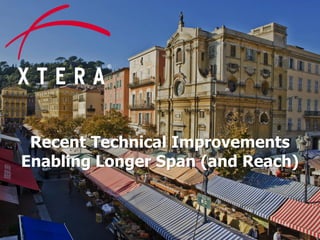 © 2015 Xtera Communications, Inc. Proprietary & Confidential 11
Recent Technical Improvements
Enabling Longer Span (and Reach)
 