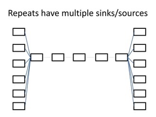 Repeats have multiple sinks/sources
 