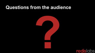 Questions from the audience
 