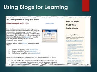 Using Blogs for Learning
 