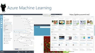 Azure Machine Learning
Copyright© 2015, JAZUG All Rights Reserved.
32
https://gallery.azureml.net/
 