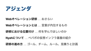 2015年Gmoペパボ新卒エンジニア研修 Webオペレーション研修イントロダクション